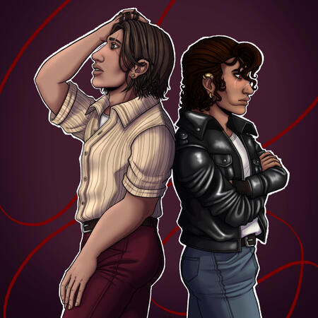Two Half Bodies, Shaded, Simple Background Two Half Bodies, Shaded, Simple Background