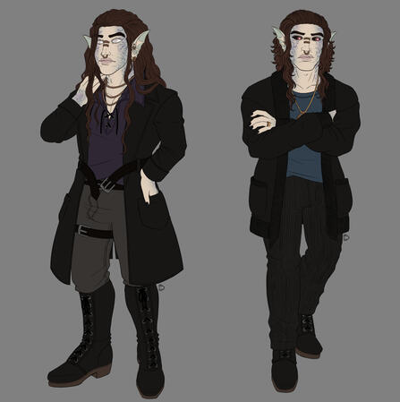 2 Fullbodies, unshaded. 2 Fullbodies, unshaded.