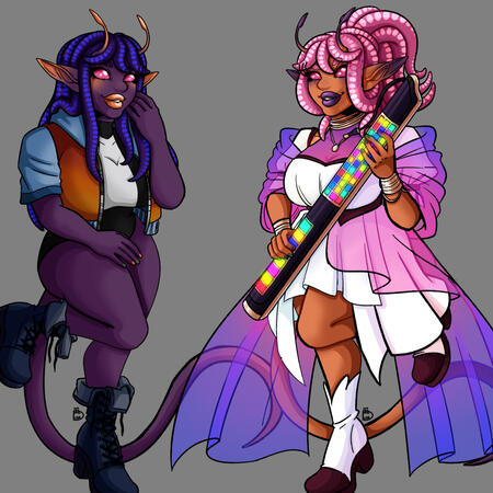 2 Fullbodies, Shaded