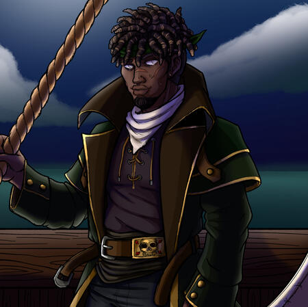 Halfbody Shaded Simple Background